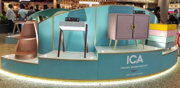 ICA Italian Wood Finishes curates a grandeur display at Mumbai Airport T2 (Departure)