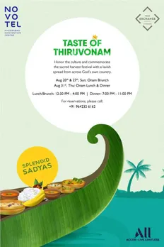 Taste of Thiruvonam @Novotel Hyderabad Convention Centre