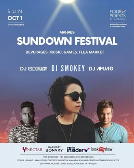 Four Points by Sheraton Mahabalipuram, Resorts & Convention Center presents ‘Mahabs Sundown Festival’ ft. DJ Smokey on Sunday, 1st of October