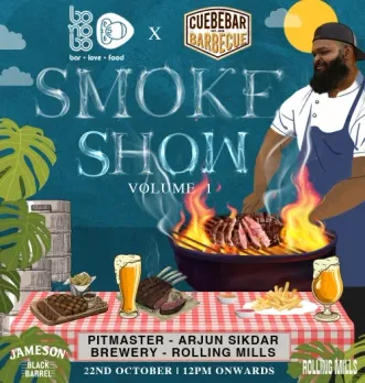 Bonobo brings to you "Smoke Show Vol 1 featuring Cuebebar (GOA)" - A One-of-a-Kind BBQ & Beer Experience