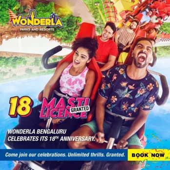 Wonderla Bengaluru Marks 18th Anniversary as India's Largest Amusement Park Chain