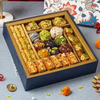 Celebrate the spirit of Diwali with the exquisite Handcrafted Diwali Sweet Box from The Den, Bengaluru