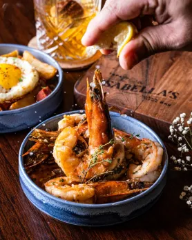 Spanish Style Garlic Prawns by Isabella's Tapas Bar 