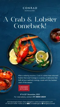 A Crab & Lobster Comeback at the Caraway Kitchen, Conrad Bengaluru