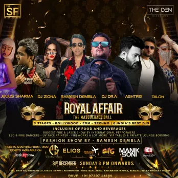 "Countdown to Elegance: The Den Bengaluru Invites You to 'Royal Affair: The Masquerade Ball' on New Year's Eve"