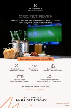 Renaissance Bengaluru Race Course Hotel Introduces Cricket Fever Staycation Package