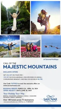 Sarovar Hotels Launches "Call of Majestic Mountains" Campaign with Exclusive Hill Hotel Discounts!