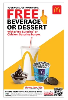 McDonald's India North and East - Election Day offer - 25th and 26th May 2024