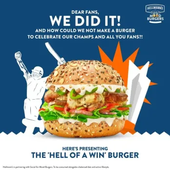 A 'Hell of a Win' Burger to Match India's Epic Win: Hellmann's Special Celebration in collaboration with SOCIAL