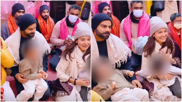 Anushka Sharma and Virat Kohli visits Premanand Maharaj vrindavan ashram news