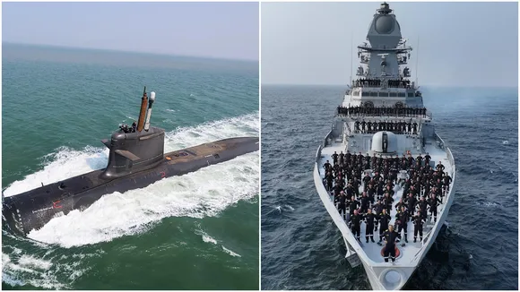 pm modi will dedicate two warships and a submarine to the country in Mumbai on wednesday
