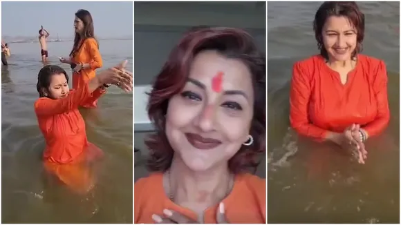 rachana banerjee,rachana banerjee in mahakumbha 2025, Maha Kumbh Mela 2025,Maha Kumbh 2025,Maha Kumbh,west bengal news,latest bengali news,bengali news,yogi adityanath,bjp,prayagraj,uttar pradesh,মহাকুম্ভে রচনা, রচনা বন্দ্যোপাধ্যায়