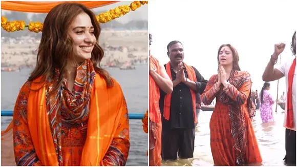 Tamannah bhatia in maha Kumbh for her film release odela 2