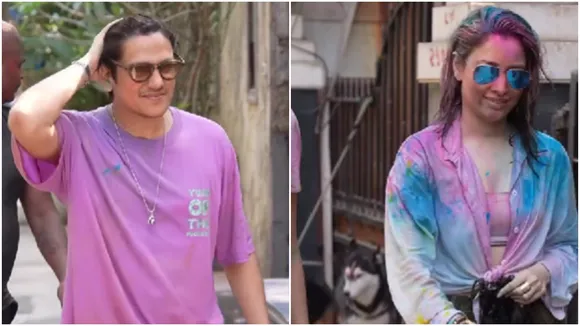 holi festival - tamannah bhatia- vijay varma 