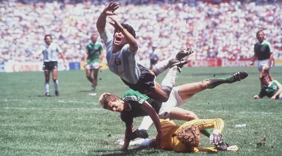 Maradona fouled in 1986 (wikipedia source)