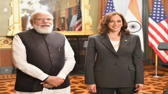 PM Modi holds first face-to-face meeting with US Vice President Kamala Harris