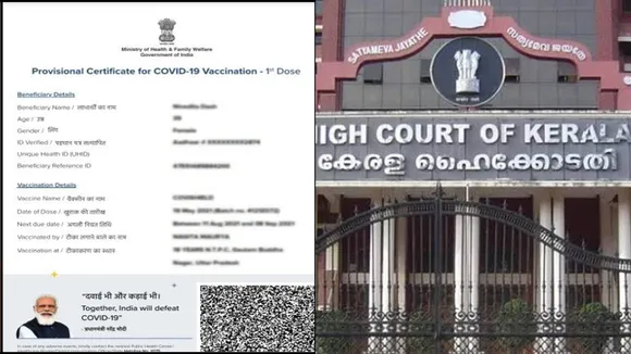 kerala highcourt on Modi photo in Cowin certificate