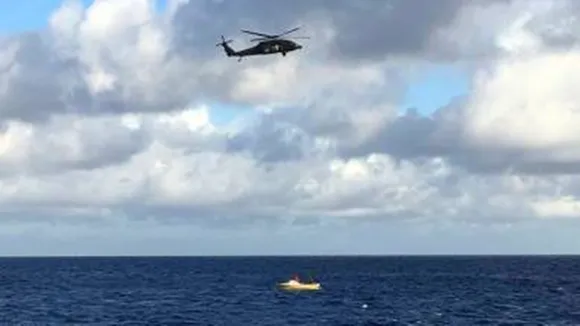 Chopper with 9 on board makes emergency landing in sea