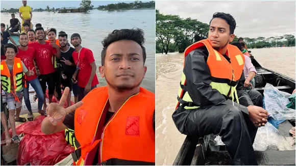 Bangladesh singer Tasrif Khan, Tasrif Khan, Bangladesh flood, Bangladesh flood areas, তাশরিফ খান, বাংলাদেশের বন্যা, প্লাবিত বাংলাদেশ, বন্যা কবলিত বাংলাদেশ, গায়ক তাশরিফ খান, কুড়েঘর ব্যান্ডের তাশরিফ খান, bengali news today বাংলাদেশ বন্যা খবর