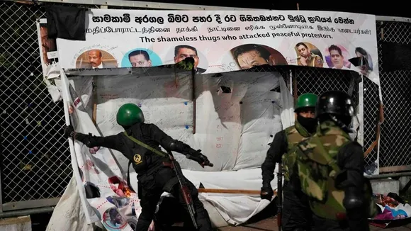 Sri Lankan forces raid anti-government protest camp