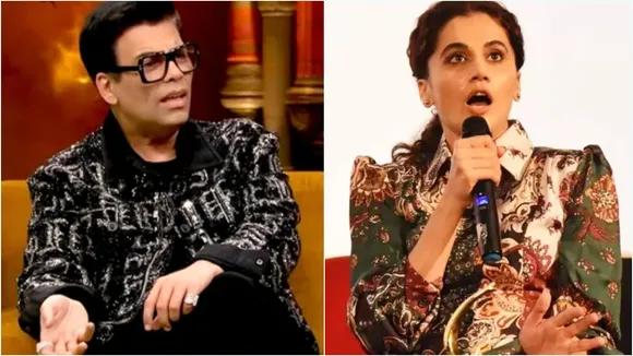 Karan Johar, Tapsee Pannu, তাপসী পান্নু, করণ জোহর, Tapsee koffee with karan, koffee with karan 7, karan johar, তাপসী পান্নু করণ জোহর, কফি উইথ করণ, তাপসী পান্নু খবর, দোবারা, Indian Express Entertainment News, Bengali News today