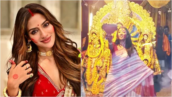 Nusrat Jahan, Paoli Dam, Paoli Dam Dashami, Nusrat Jahan Dashami, Durga Puja 2022, Kolkata Puja, Kolkata Puja Dashami, পাওলি দাম দশমী, নুসরত জাহানের দুর্গাপুজো, বিজয়া দশমী, তারকাদের দশমী, তারকাদের পুজো, Tollywood celeb Puja, Indian Express Entertainment News, Bengali News today