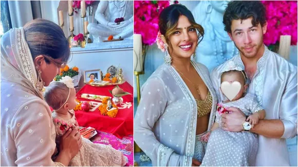 Priyanka Chopra, Nick Jonas, Nick Priyanka, Nick Priyanka daughter, Nick Priyanka Diwali, প্রিয়াঙ্কা চোপড়া, নিক জোনাস, নিক প্রিয়াঙ্কা, নিক প্রিয়াঙ্কা দিওয়ালি পার্টি, বলিউড তারকাদের দিওয়ালি, Indian express Entertainment news