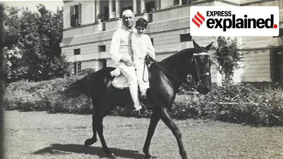 Jawaharlal Nehru with Sanjay Gandhi