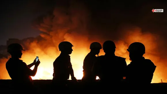 Fire engulfs several shops in Saltlake