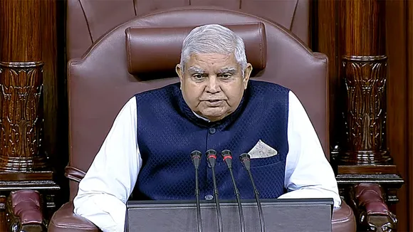 Jagdeep Dhankhar conducts the proceedings of the Rajya Sabha