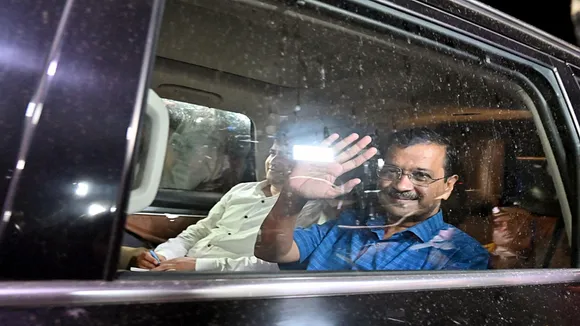 Arvind Kejriwal leaves CBI office after being questioned in liquor policy case