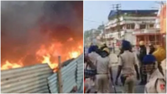 people set fire at kaliaganj police station protest of minor girl rape and murder