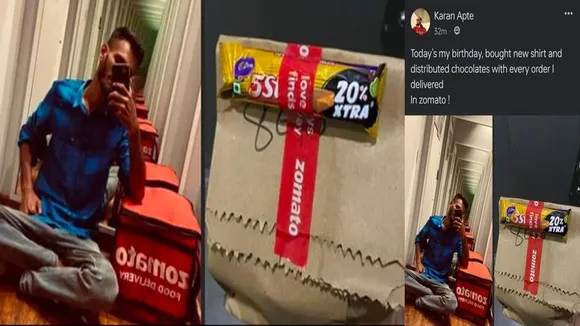 Zomato delivery boy, birthday, customer, Zomato, Delivery Boy celebrates birthday, Delivery Boy, Zomato delivery executive, delivery boy birthday, Delivery Boy news, Delivery Boy story, viral news, trending news, Zomato news