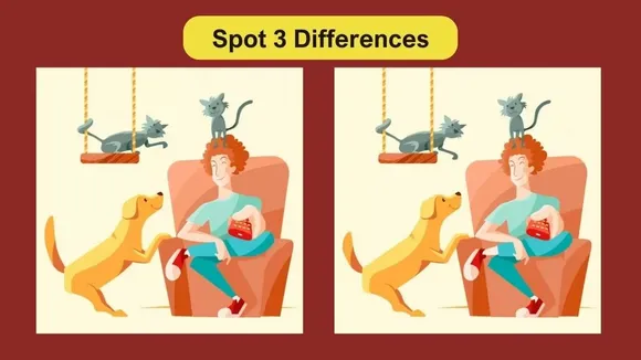 Spot 3 differences between the man and his pet's pictures within 14 seconds!