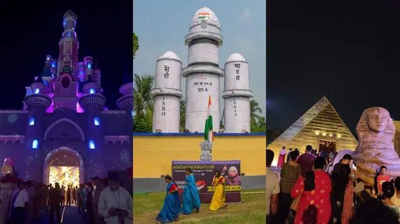 Navratri 2023: Disney Land, Egyptian Pyramid, Ayodhya Ram Temple, ISRO Chandrayaan Mission, Durga Pandal of West Bengal is decorated on these themes