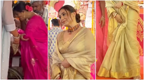 mukherjee house durga puja, rani mukherjee puja, kajol, rani kajol, tollywood durga puja, celebrity durga puja, entertainment news, today durga puja news, trending news, trending news today, trending news update, viral story, tollywood news, entertainment news, latest entertainment news, বিনোদন, আজকের বিনোদনের খবর, ie entertainment news, entertainment update, Indian express entertainment news, আজকের বাংলা খবর, bangla news today, today bengali news