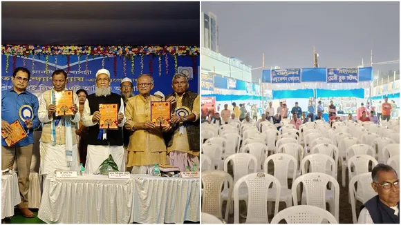 Siddikulla Chowdhury is disappointed that publics enthusiasm for book fair in Tamluk is low