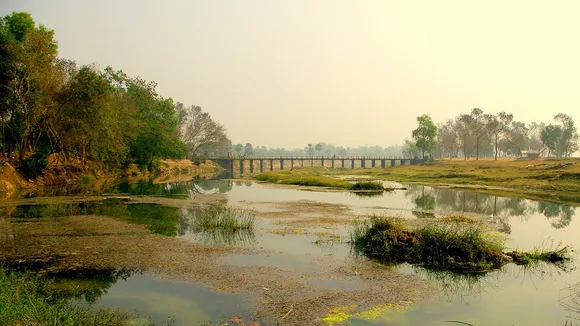 Shantiniketan Kopai River Visva Bharati professors makes protest