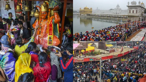 New Year 2024: Crowd of devotees gathered in temples on the first day of new year in India