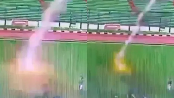 Footballer death, Indonesia, death by lightning