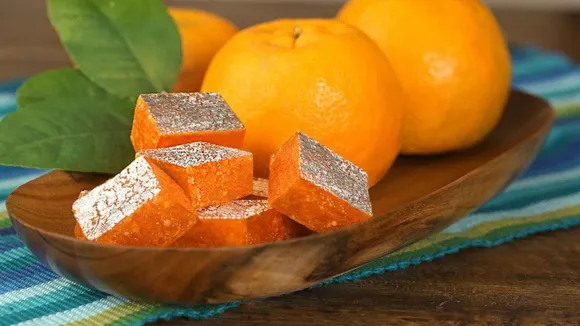 komlalebur barfi recipe sweet dish orange barfi , কমলালেবুর বরফি মিষ্টি