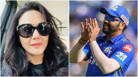 Preity Zinta, Rohit SharmaPreity Zinta, Rohit Sharma