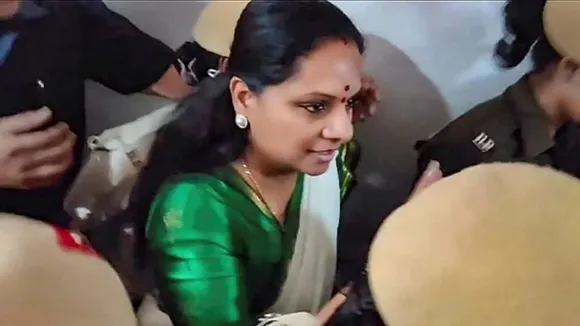 Delhi News Live Updates: The ED took Kavitha — a member of the Telangana Legislative Council and daughter of former chief minister K Chandrashekar Rao — into custody from Hyderabad on March 15. (PTI/File)