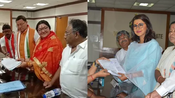 lok-sabha election 2024 locket chaterjee rachna banerjee filed nomination hooghly, লকেট রচনার মনোনয়ন জমা হুগলি লোকসভা ভোট ২০২৪