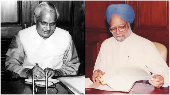 Atal Bihari Vajpayee, Manmohan Singh, অটলবিহারী বাজপেয়ী, মনমোহন সিং