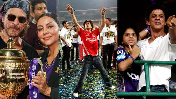 As Bollywood celebs send congratulatory messages to Shah Rukh Khan for KKK's win at IPL, fans take a trip down memory lane to recall SRK dancing to "Chaiyya Chaiyya" after the team 2014 win (Photos: Instagram/gaurikhan/BCCI)