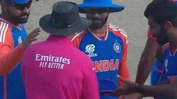 Jasprit Bumrah handshakes