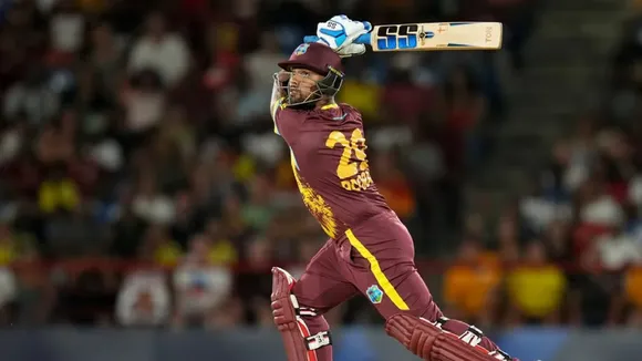 Nicholas Pooran broke a heap of records with his 53-ball 98 on Tuesday. (AP)