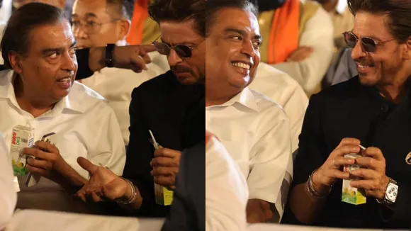 Shah Rukh Khan and Mukesh Ambani bond over ORS, amuse the internet (X/sonaluwu)