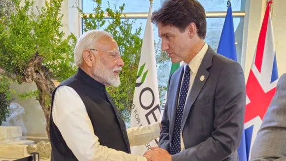 Trudeau Modi meeting, Justin Trudeau, Narendra Modi, G7 Summit, Justin Trudeau at G7, Narendra Modi at G7,